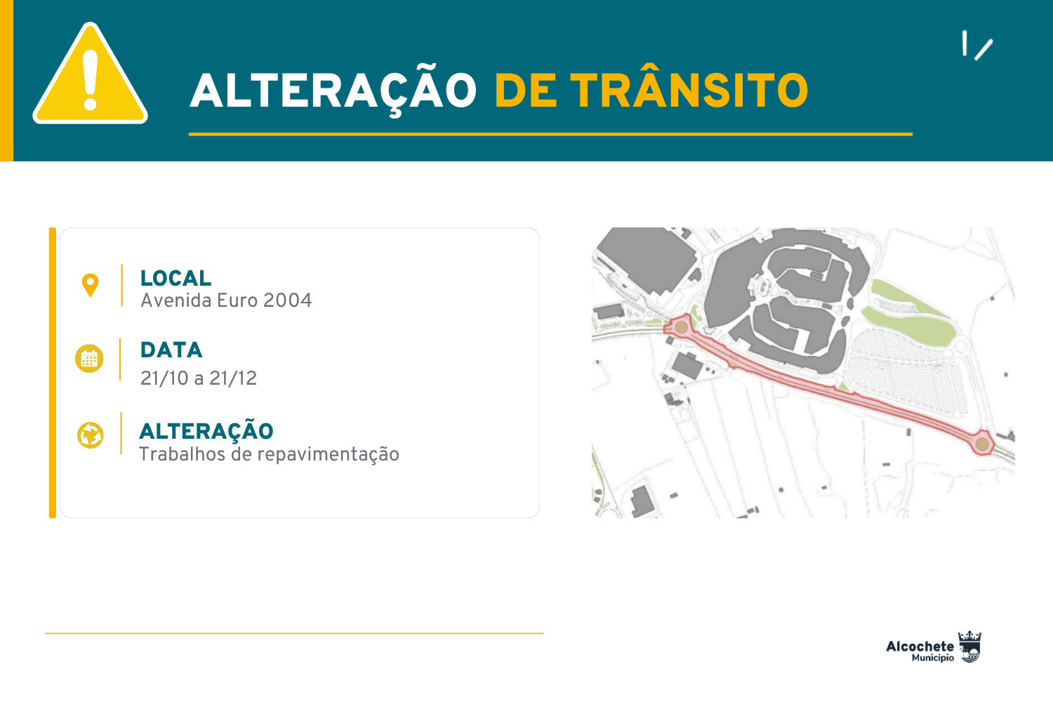 Trânsito condicionado na Av. Euro 2004