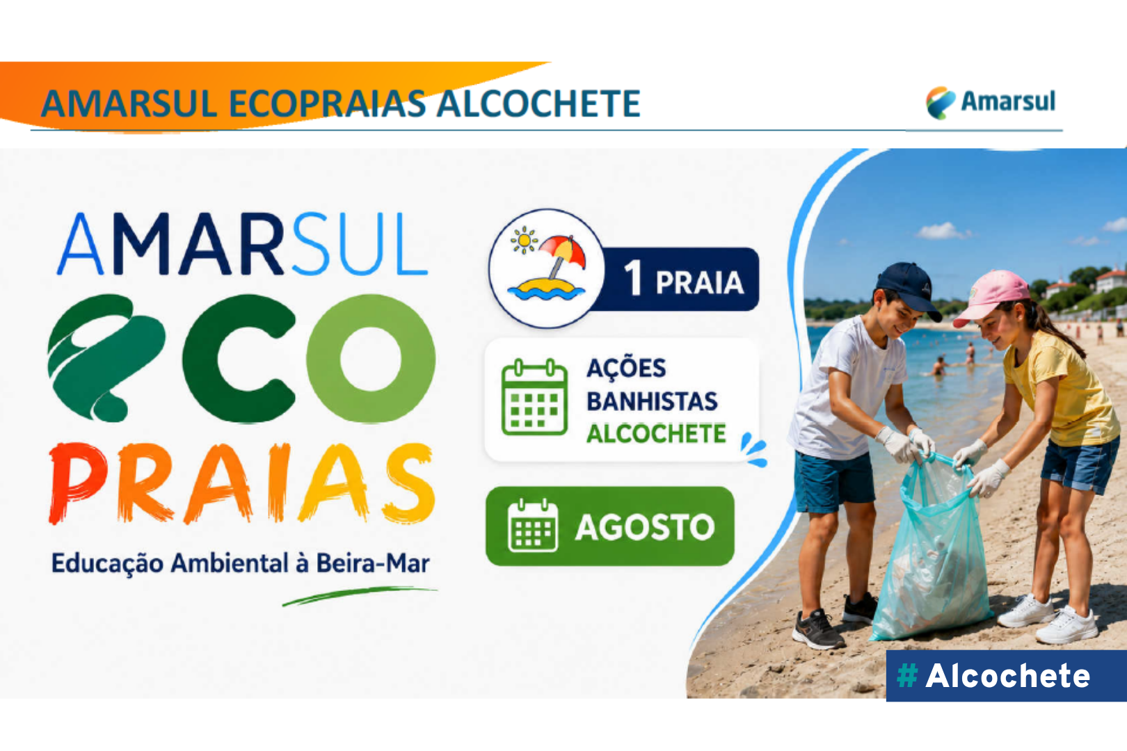 O Amarsul Ecopraias está a chegar à Praia dos Moinhos 