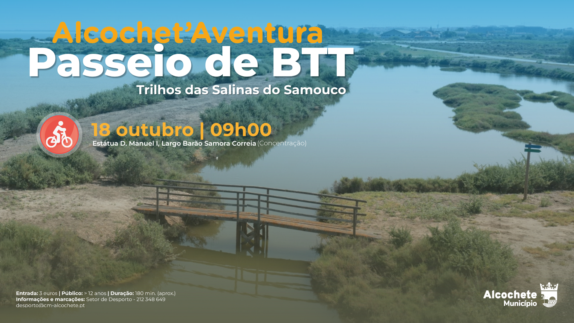 Alcochet’Aventura - Passeio BTT “Trilhos das Salinas do Samouco” 