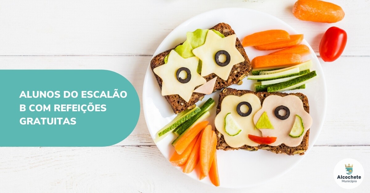 Alunos do escalão B com refeições gratuitas