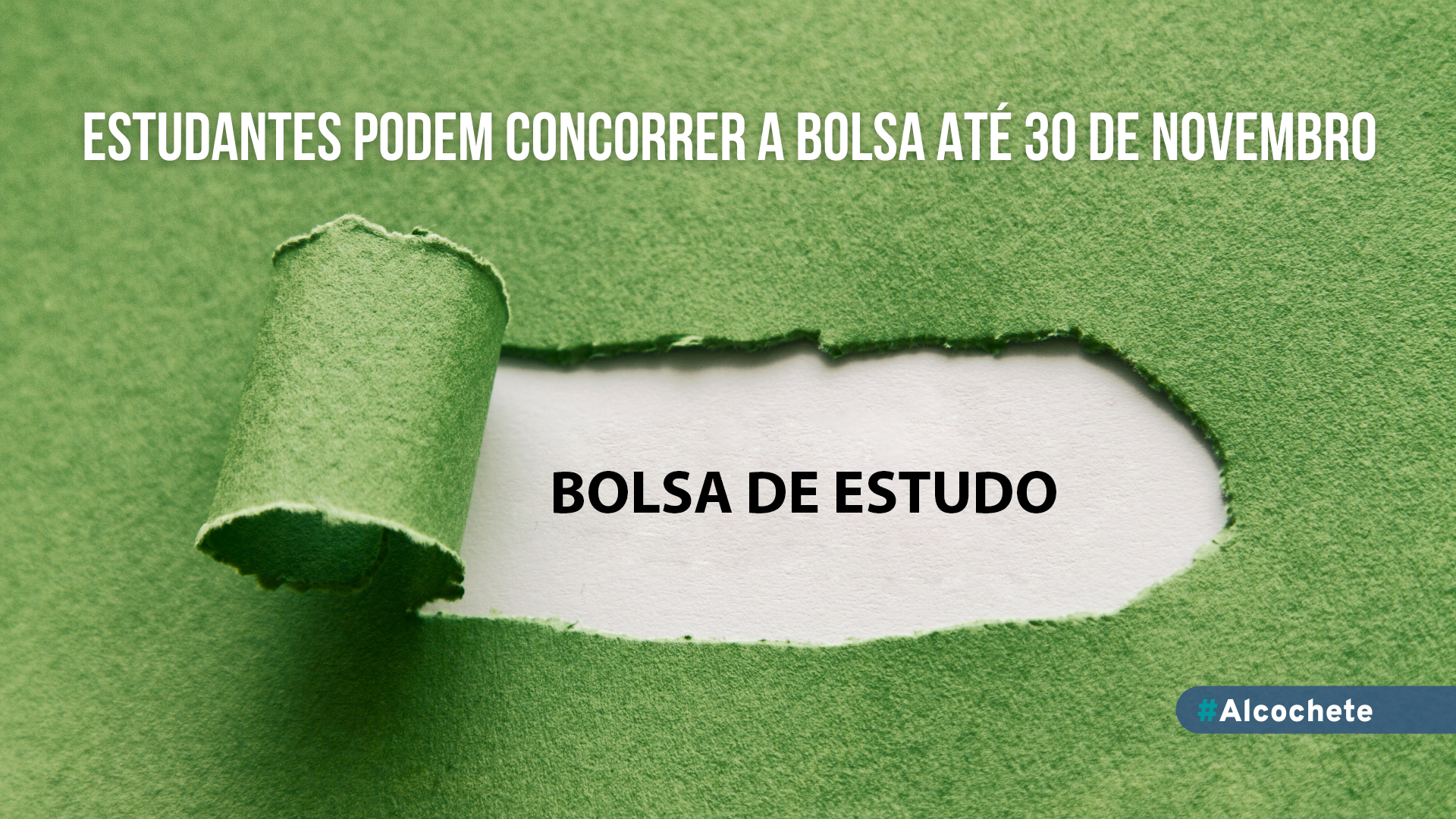 Estudantes podem concorrer a bolsa até 30 de novembro