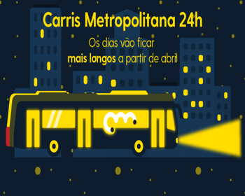 Novos horários noturnos na Carris Metropolitana